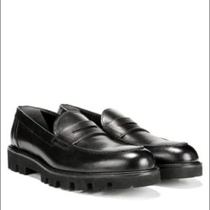 Vince Comrade Black Leather Loafers
